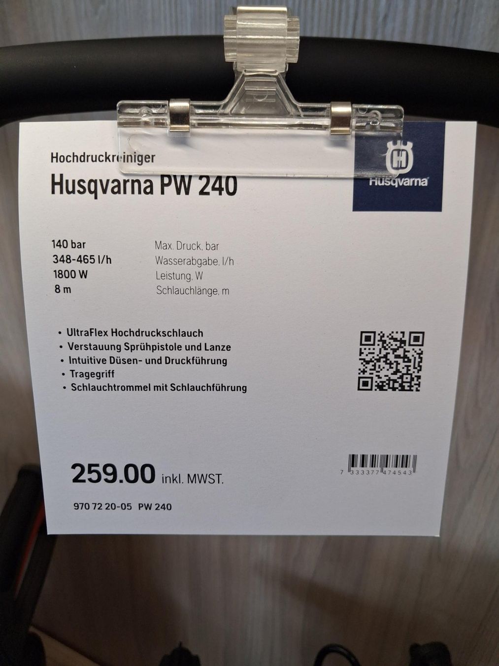 Tutte le macchine: Husqvarna PW 240 NEU !!! – Usato da Hünikon venduto da kleigese 5