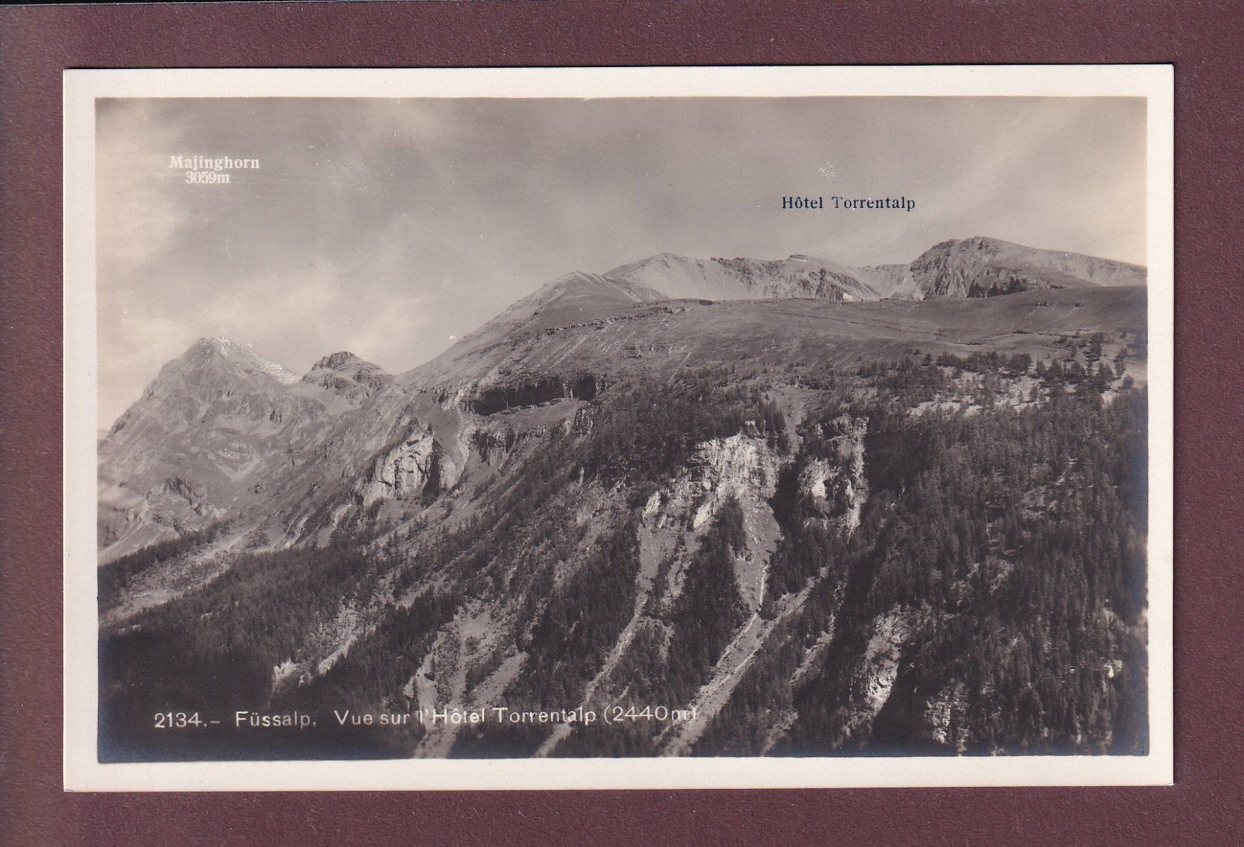 Cartoline postali: FÜSSALP - Hôtel Torrentalp – Usato da Pully venduto da nicecards