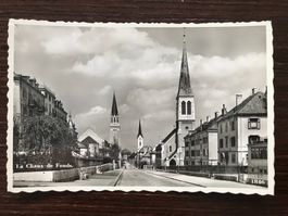 LA CHAUX-DE-FONDS Teilansicht mit Kirchen, ungelaufen