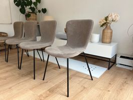 4x Maison du Monde Stühle (Esstisch) taupe