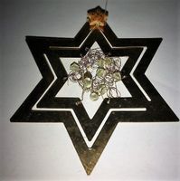 Christbaumanhänger doppel Stern Metall