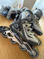 Top Rollerblade Aero 10 Inline Skates Gr. 37 + Protektoren S