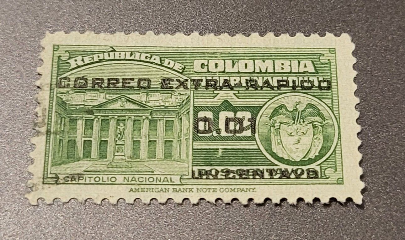 Tous les timbres: Kolumbien 1953 alte briefmarke – D'occasion à St Gallen par Stampsalshobby