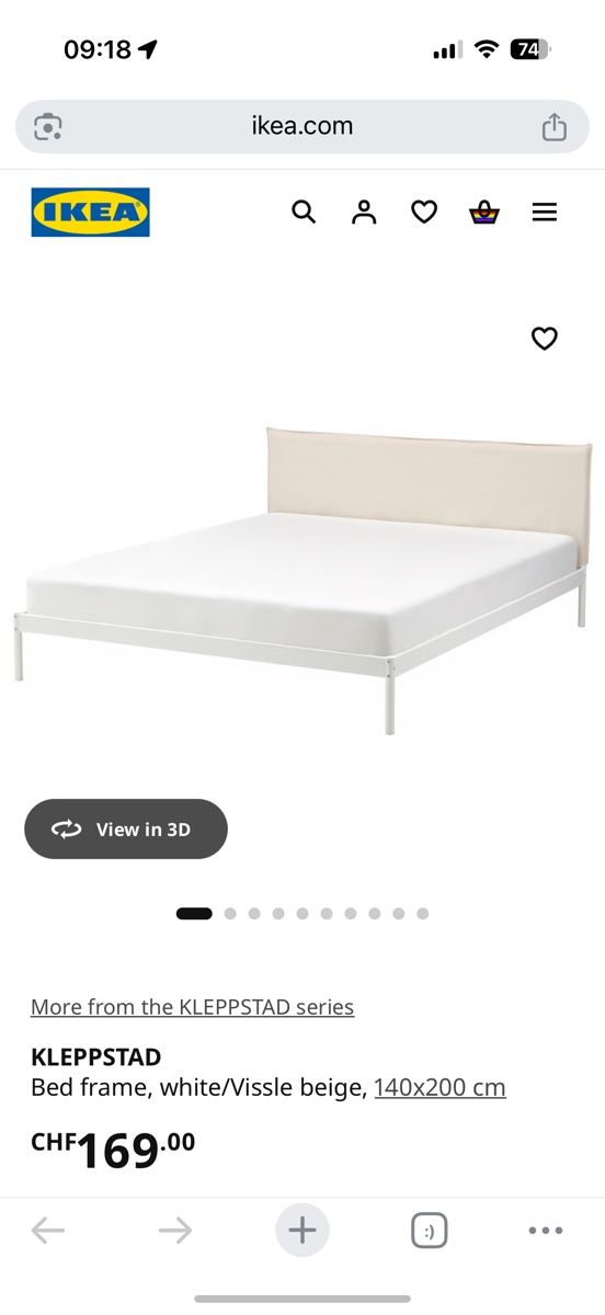 Betten: Ikea Kleppstad bed frame and mattress. Barely used – Gebraucht aus Zürich von edw_z8sn 1