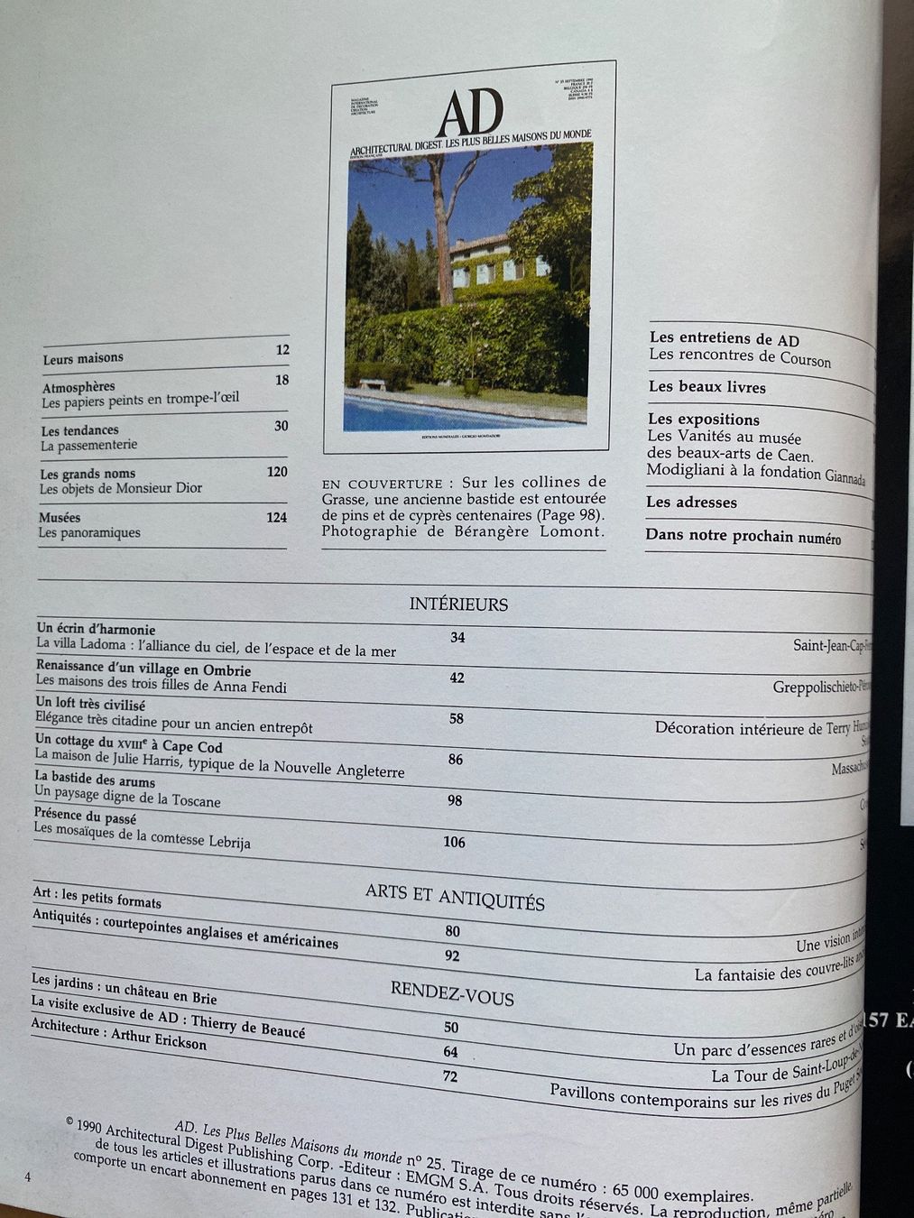 Riviste & Magazine: AD Magazin September 1990 – Usato da Zürich venduto da lesgarcons 1