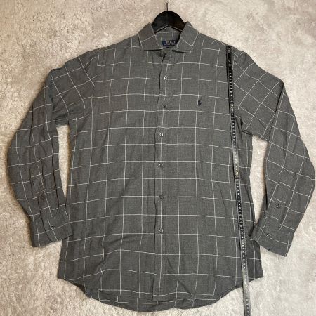 Polo Ralph Lauren Custom Fit Hemd L Grau Kariert Baumwolle