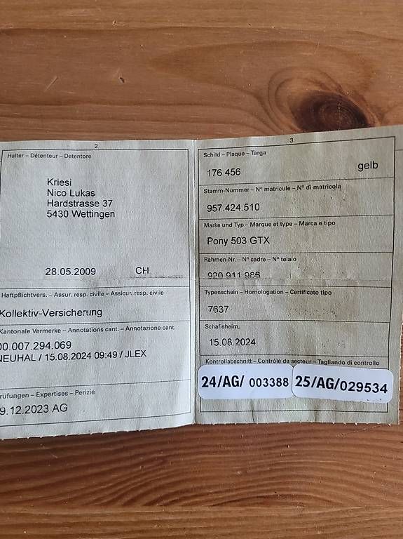Pièces pour mobylette: Pony 503 GTX – D'occasion à Wettingen par Conny.20 4