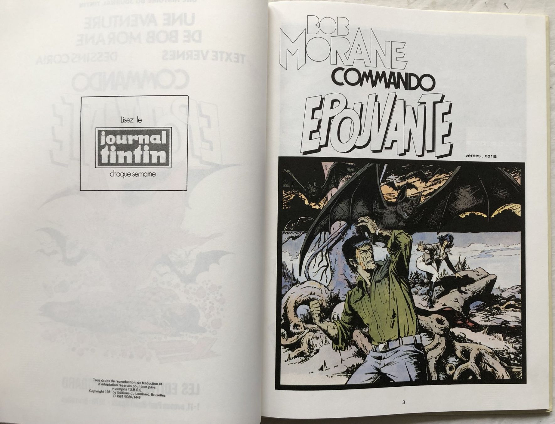 Comics: BOB MORANE - COMMANDO EPOUVANTE - EO – Gebraucht aus Schaffhausen von durruti 2