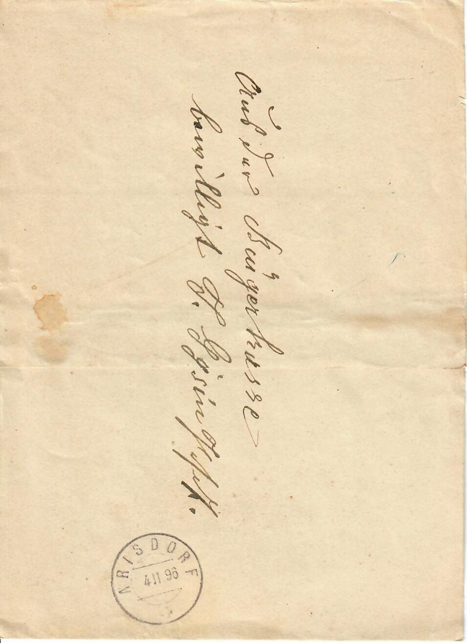 Tous les timbres: Brief, Liestal - Arisdorf 1896 – D'occasion à Hochdorf par Ziegel-16 1