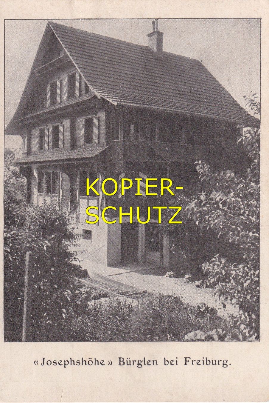 Cartoline postali: Bürglen/Bourguillon - Josephshöhe /ay – Usato da Hombrechtikon venduto da Rudolf07