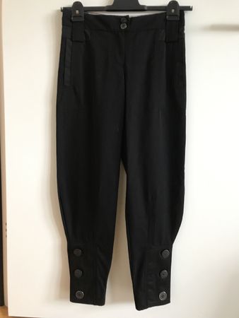 Pantalon noir original et élégant KENZO, taille 36, laine