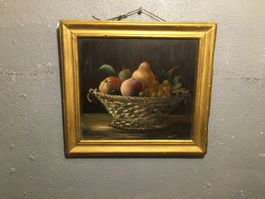 Tableau ancien Huile sur verre