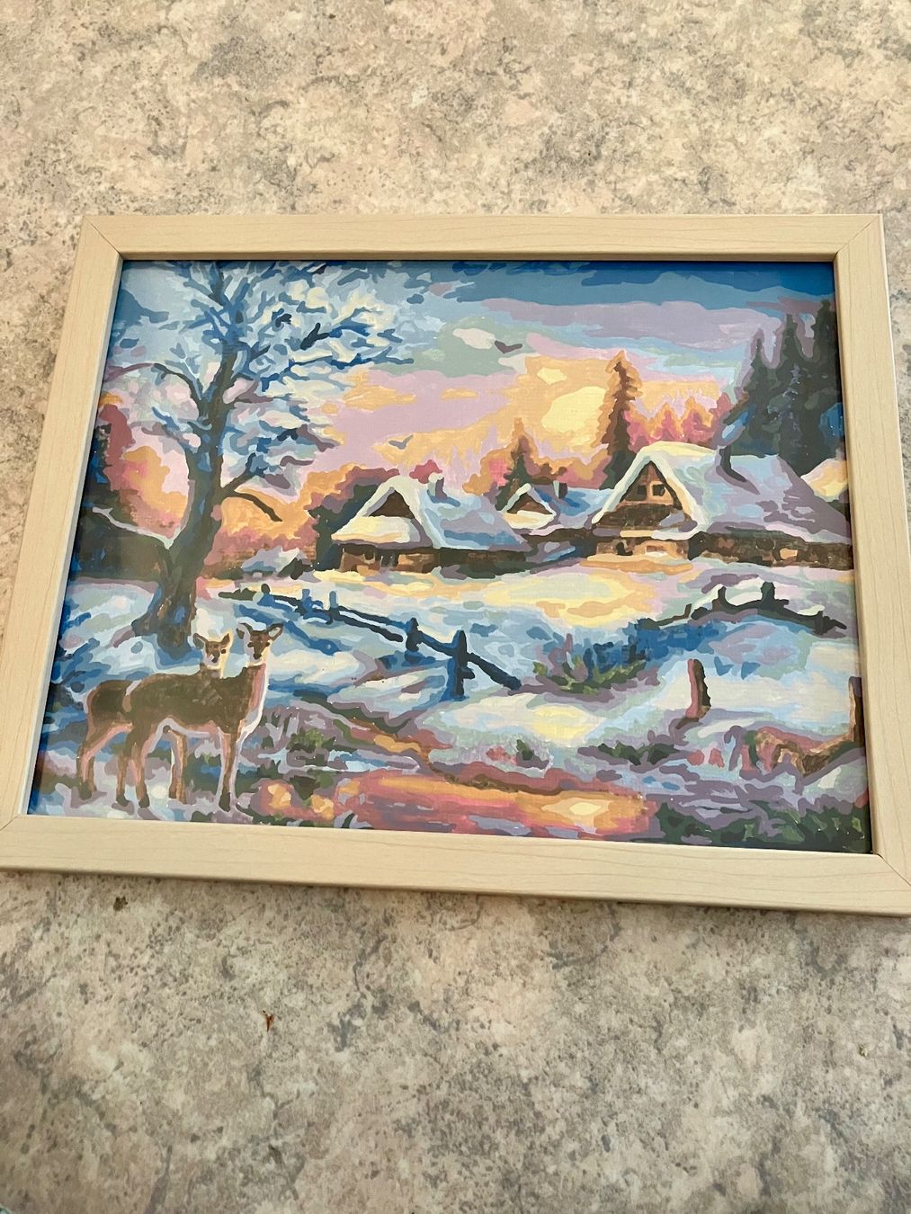 Poster & Bilder: Winterbild- Malen nach Zahlen-Rahmen – Neu (gemäss Beschreibung) aus Solothurn von Carry-11 1
