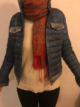 Quilted denim look-alike jacket Size S Italian cut