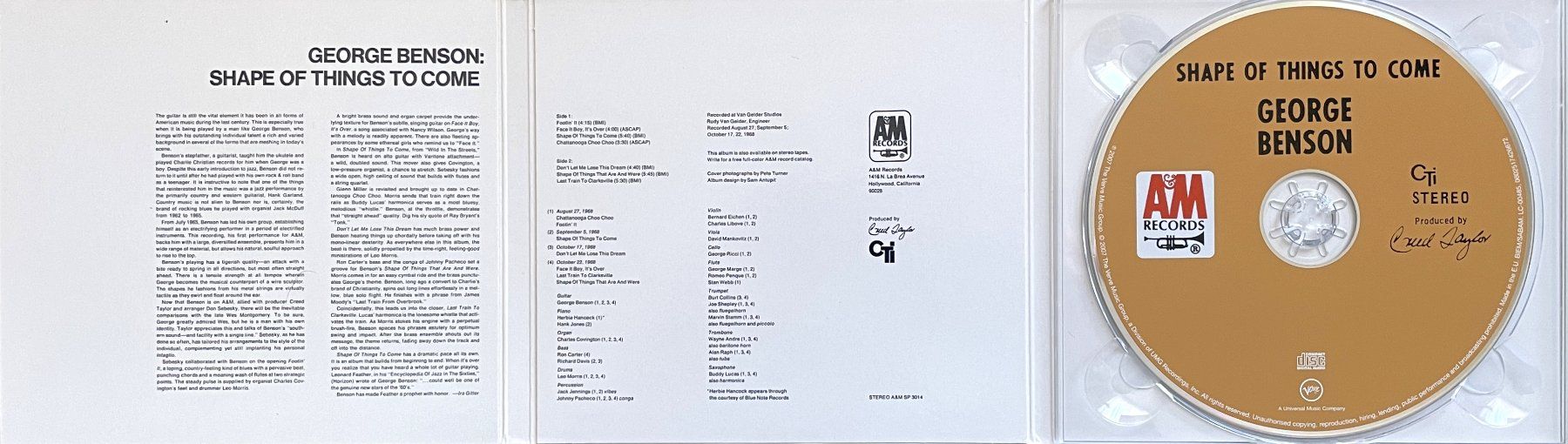 CD: George Benson CD Digipack - Shape Of Things To Come – Usato da Savagnier venduto da Ne2065 2