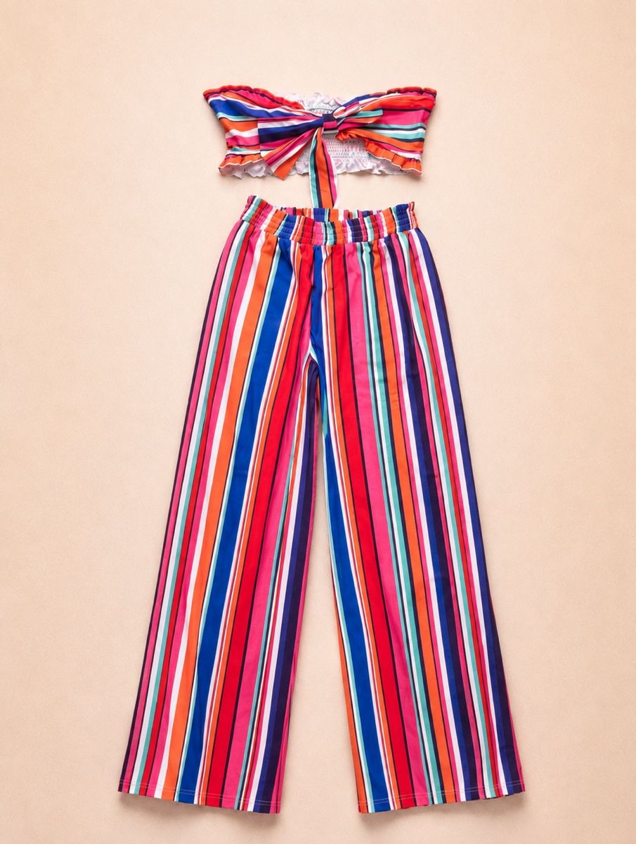 Pantaloni: ENSEMBLE PANTALON RAYÉ – Nuovo (secondo la descrizione) da Lausanne venduto da KeNaChic 1