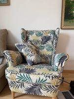 Ikea mit Palmenmuster Ohrensessel STRANDMON
