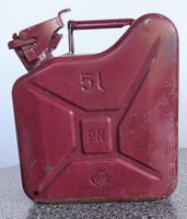 Militär Metallkanister 5L rot,  Jg 1974 Oldtimer Vintage