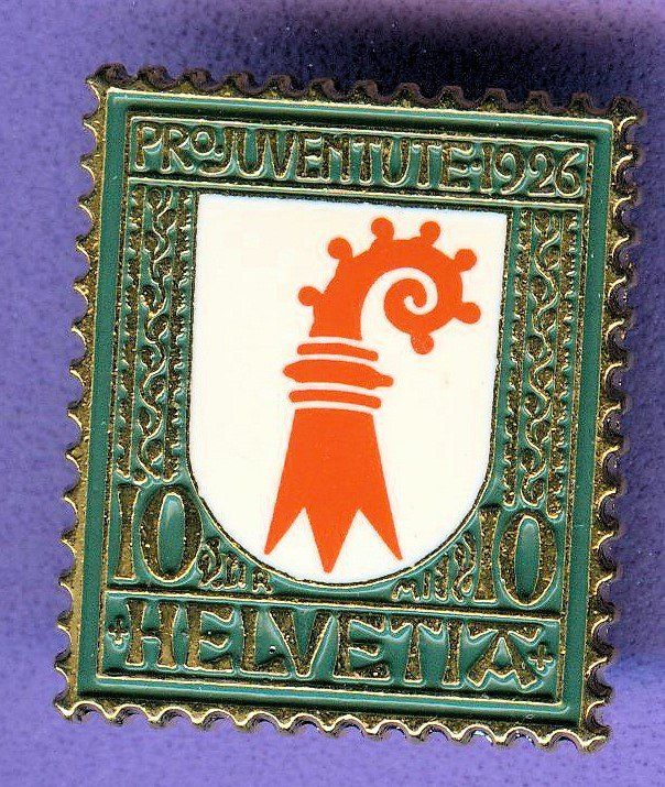 Placchette & Badge: PTT  Pro Juventute 1926  BASEL LAND – Usato da Winterthur venduto da Sammleroase