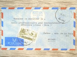 TR65 Enveloppe + Timbre Liban 1957