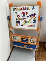 Kinder-Lerntafel / Magnettafel aus Holz 