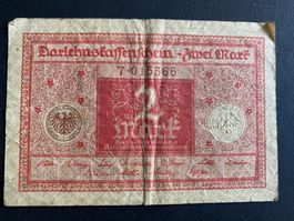 Darlehnskassenschein, Zwei Mark, 1920