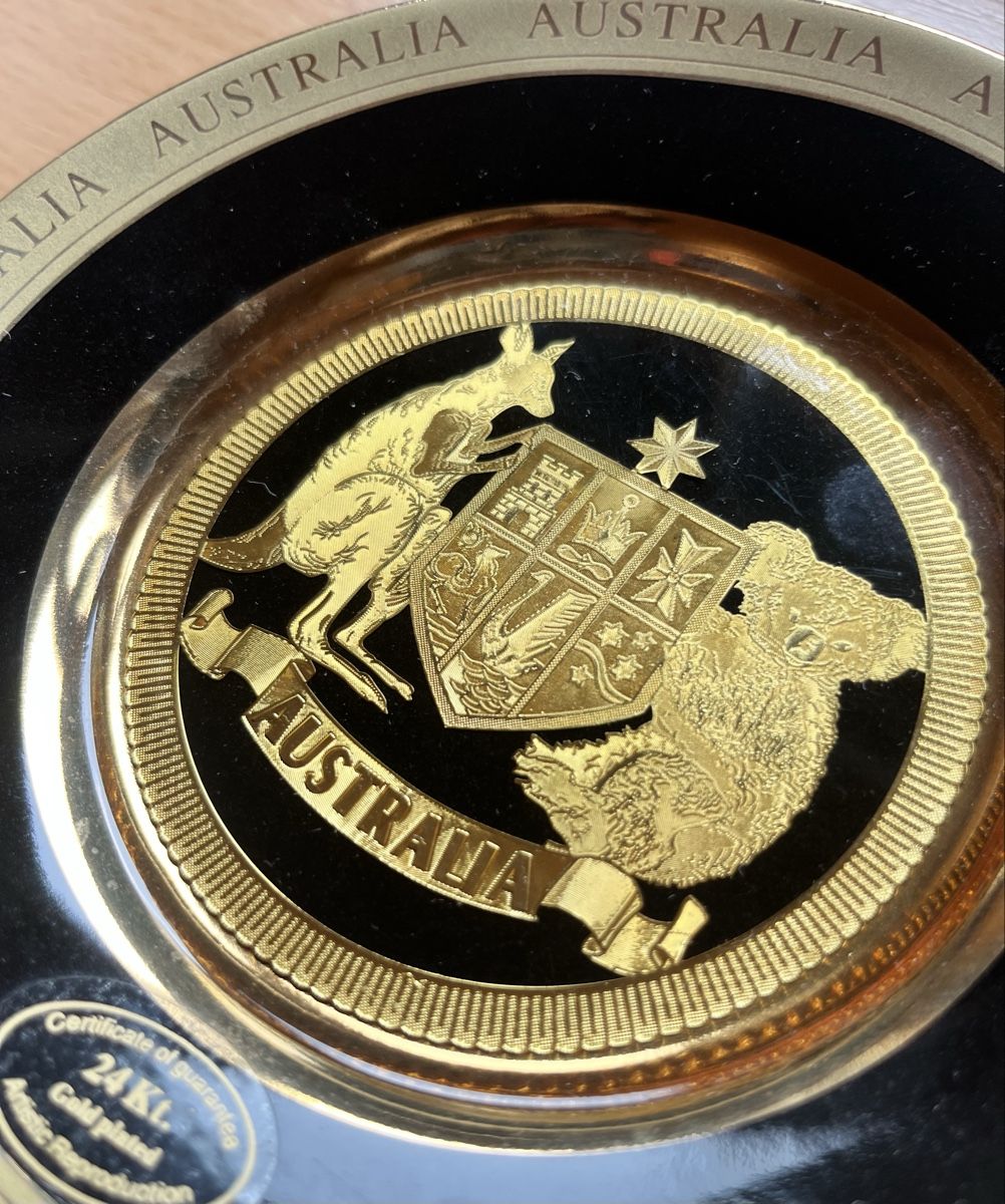 Piatti: Australien Teller, 24 Karat Gold plated! – Usato da Oberriet SG venduto da EMERE. 2