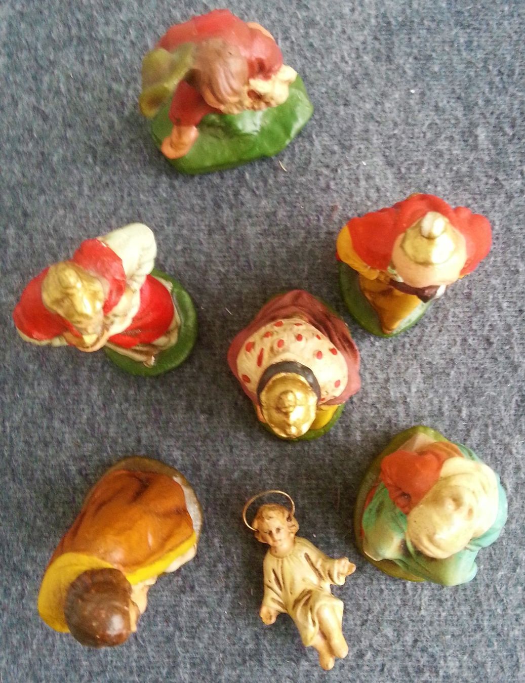 Figuren: KRIPPENFIGUREN, Konvolut 7 Figuren, um 1940 – Gebraucht aus Oberriet SG von ganesh435 1