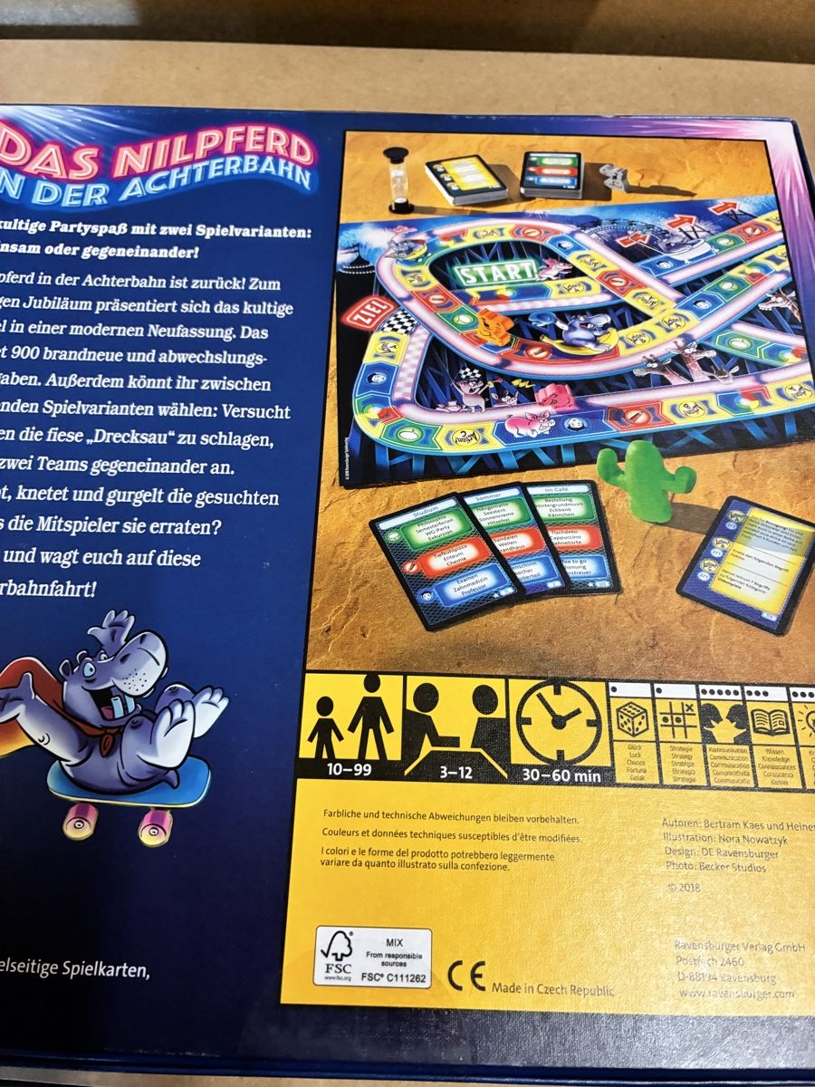 Ravensburger Spiele: Das Nilpferd in der Achterbahn Spiel  – Neu und originalverpackt aus Hondrich von sigmaster 1