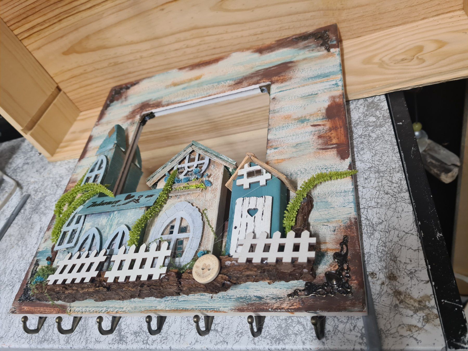 Porte manteau: Hand gefertigtes Schlüsselbrett, 30x30cm – Neuf avec emballage d'origine à Amriswil par kleindeko 3