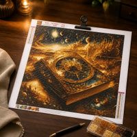 Kit diamond painting Livre en or