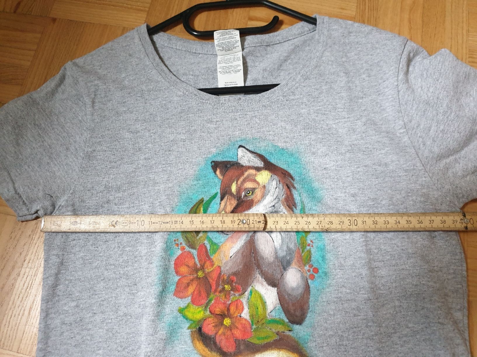 T-Shirts: Handmade bemalte  T-Shirt mit Fuchs Grosse S – Gebraucht aus Gelterkinden von Macrameed 5