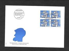 FDC Nr. 854 Viererblock Käser ET Bern 7.9.1993