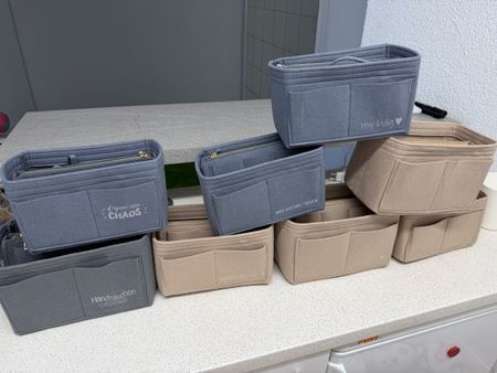 Handtaschen Organizer Filz verschiedene Farben 8 Stück