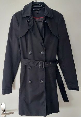 DiKa Black Trench Coat Gr. 38 (S-M)