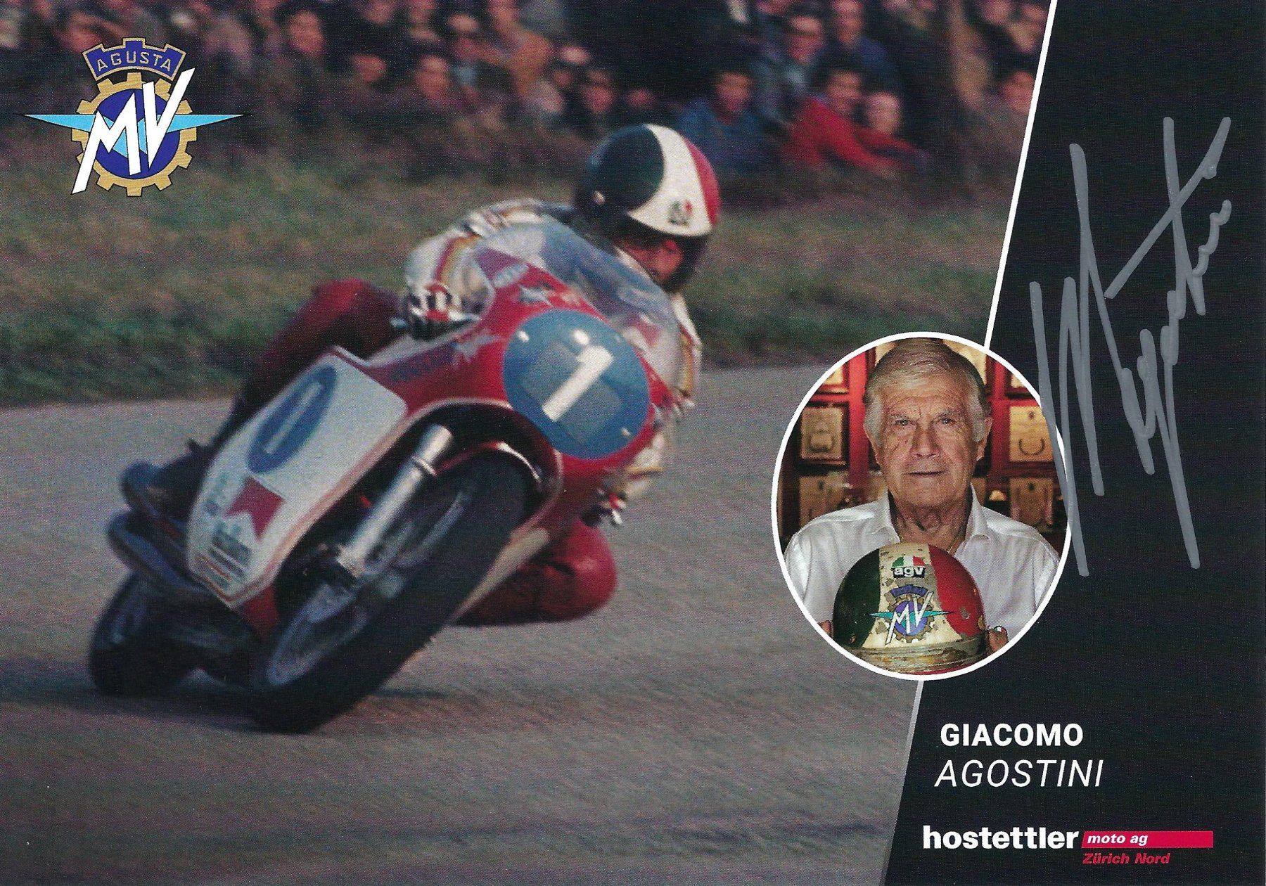 Autografi: Giacomo Agostini, MV Agusta – Usato da Aarburg venduto da Hktm