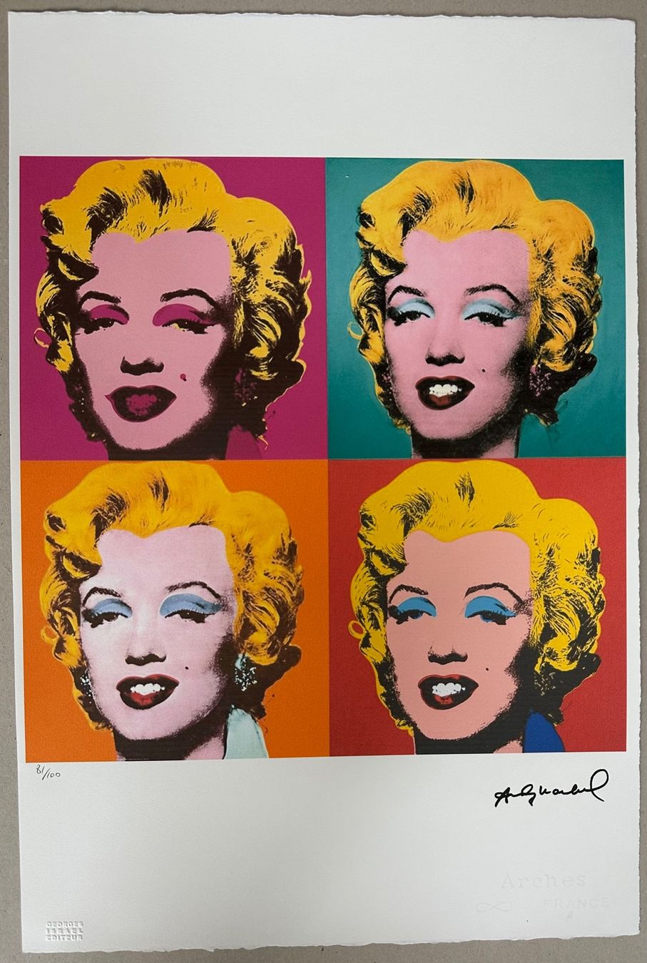 Dipinti: Andy Warhol: Marilyn Monroe, POP Art 81/100 – Nuovo (secondo la descrizione) da Meilen venduto da Smgdesign
