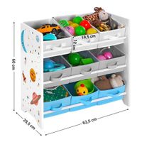Spielzeugablage mit 9 Boxen