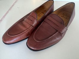 Elegante Bow-Tie Madrid Herren-Loafer, Leder, Gr. ~41-UK7.5