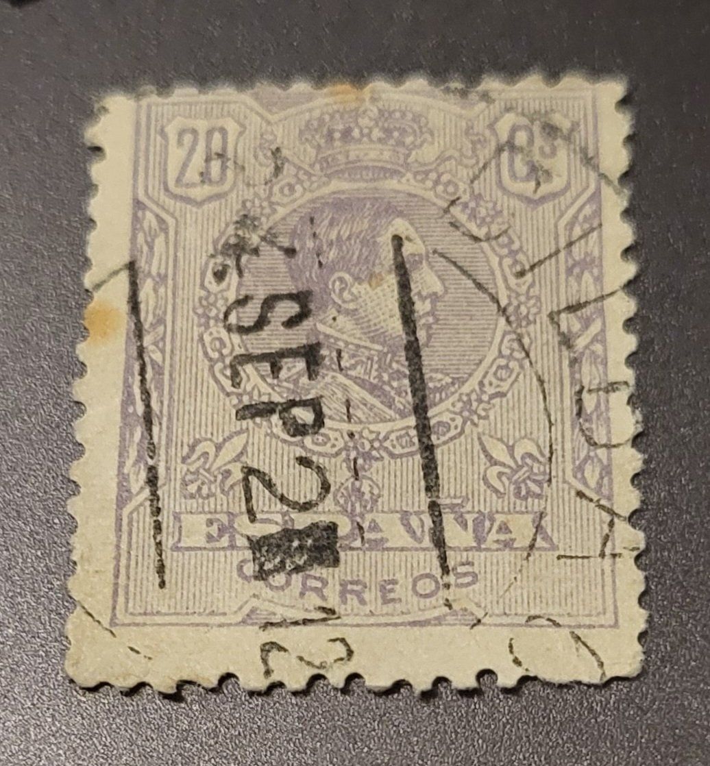 Tutti i francobolli: Spanien 1909 briefmarke – Usato da St Gallen venduto da Stampsalshobby