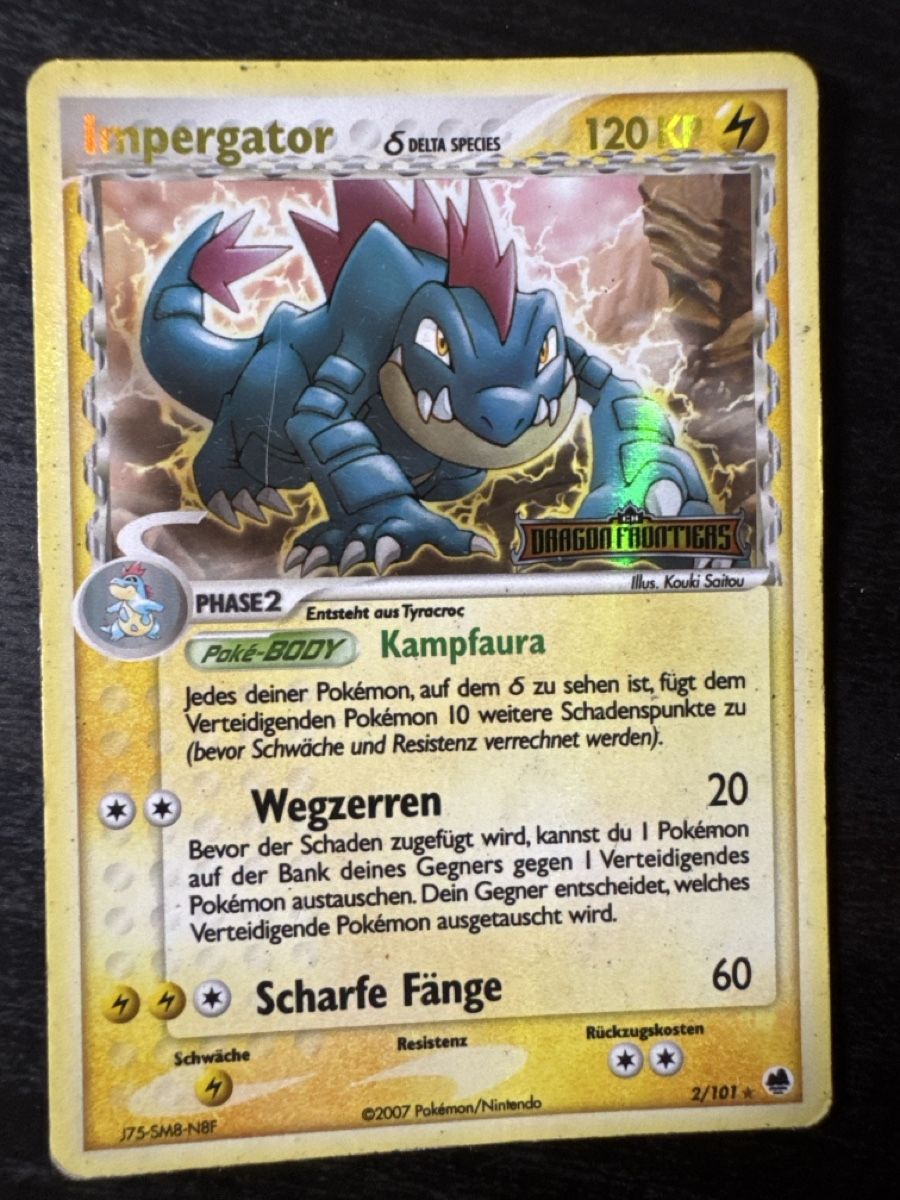 Pokémon Sammelbilder & Trading cards: Impergator Holo reverse Ex dragon frontiers 2/101 – Gebraucht aus Belprahon von Rob_ain