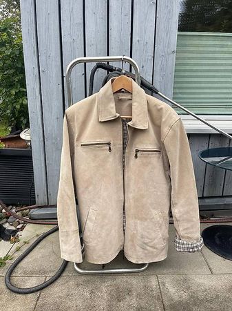 Wildlederjacke beige