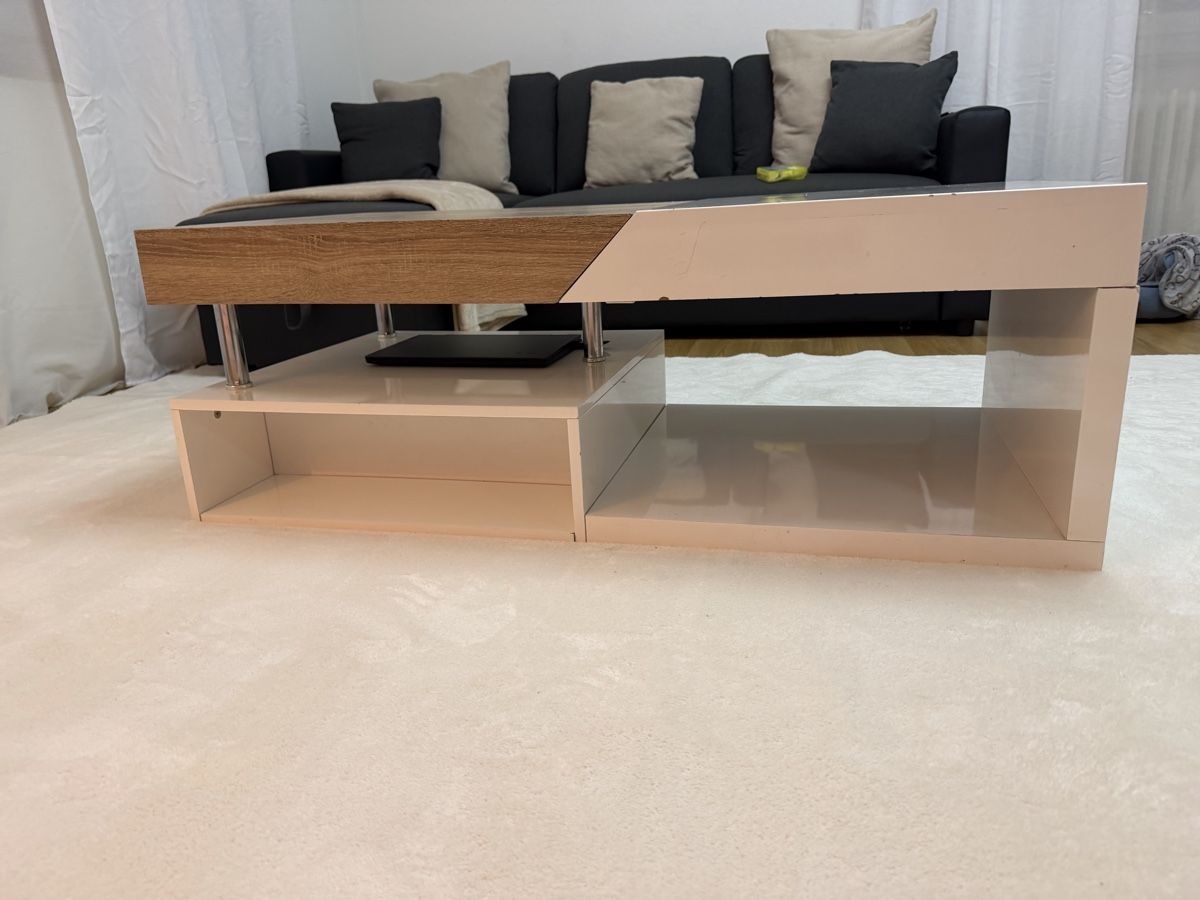 Tavoli: Couchtisch, weiss/Holzoptik, Schublade, Ablage – Usato da Zürich venduto da mar_6smx 7