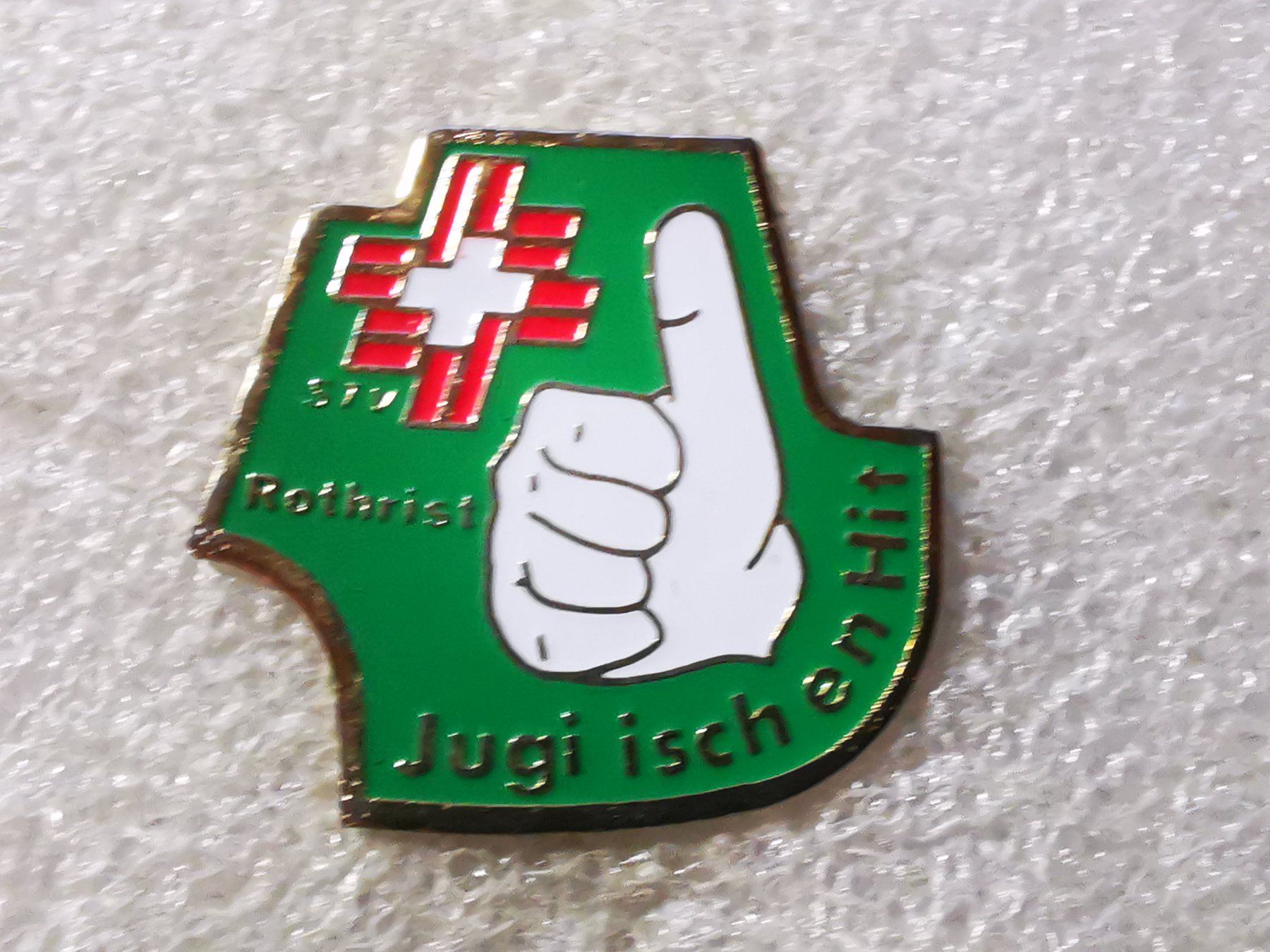 Placchette & Badge: Ansteckpin 103: Jugi isch en hit – Usato da Oppligen venduto da Pin-Fall-Shop