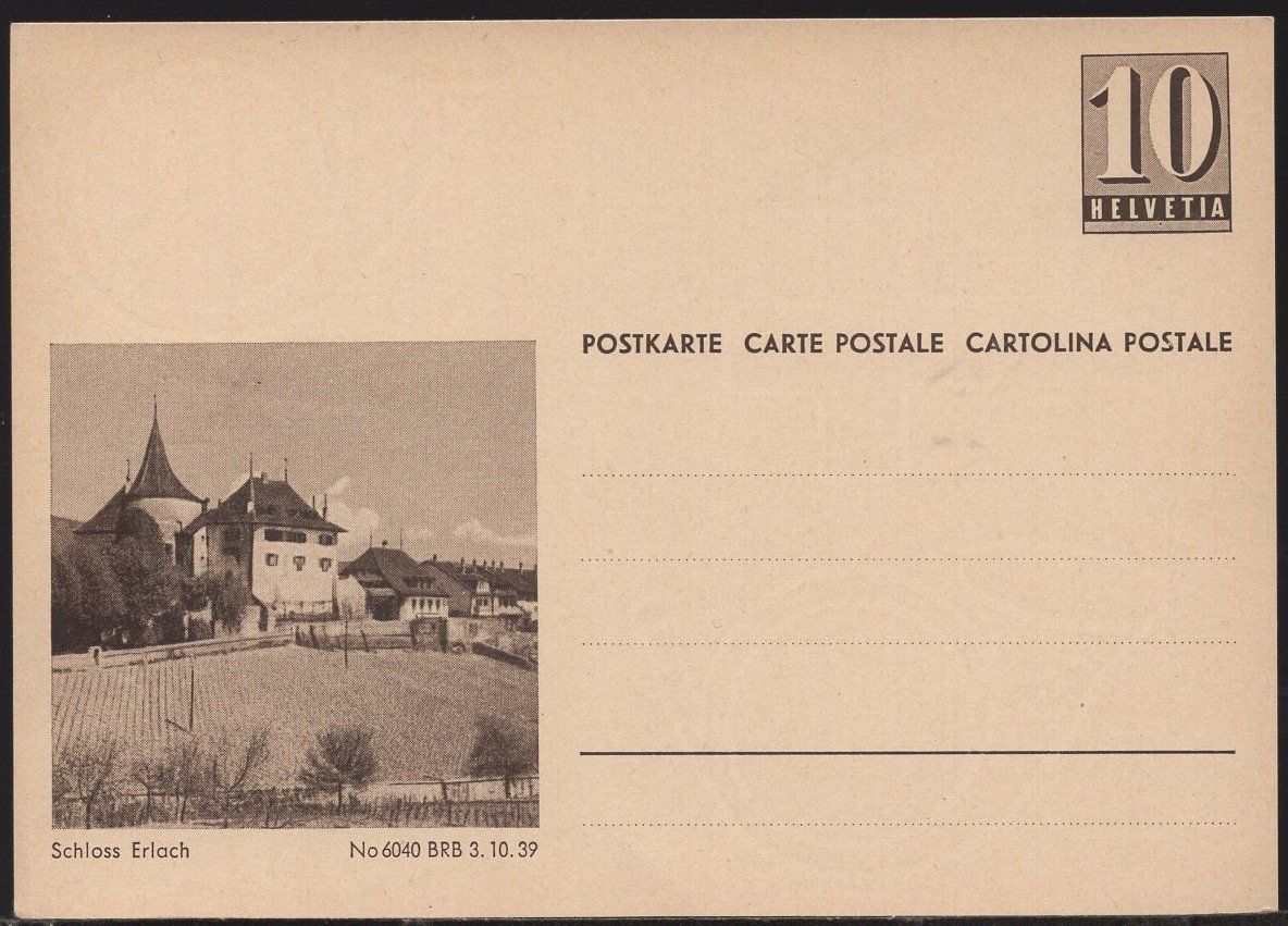 Alle Briefmarken: 1944 Postautostrecken  /  Bild SCHLOSS ERLACH  ** – Neu (gemäss Beschreibung) aus Aarau von kufi44