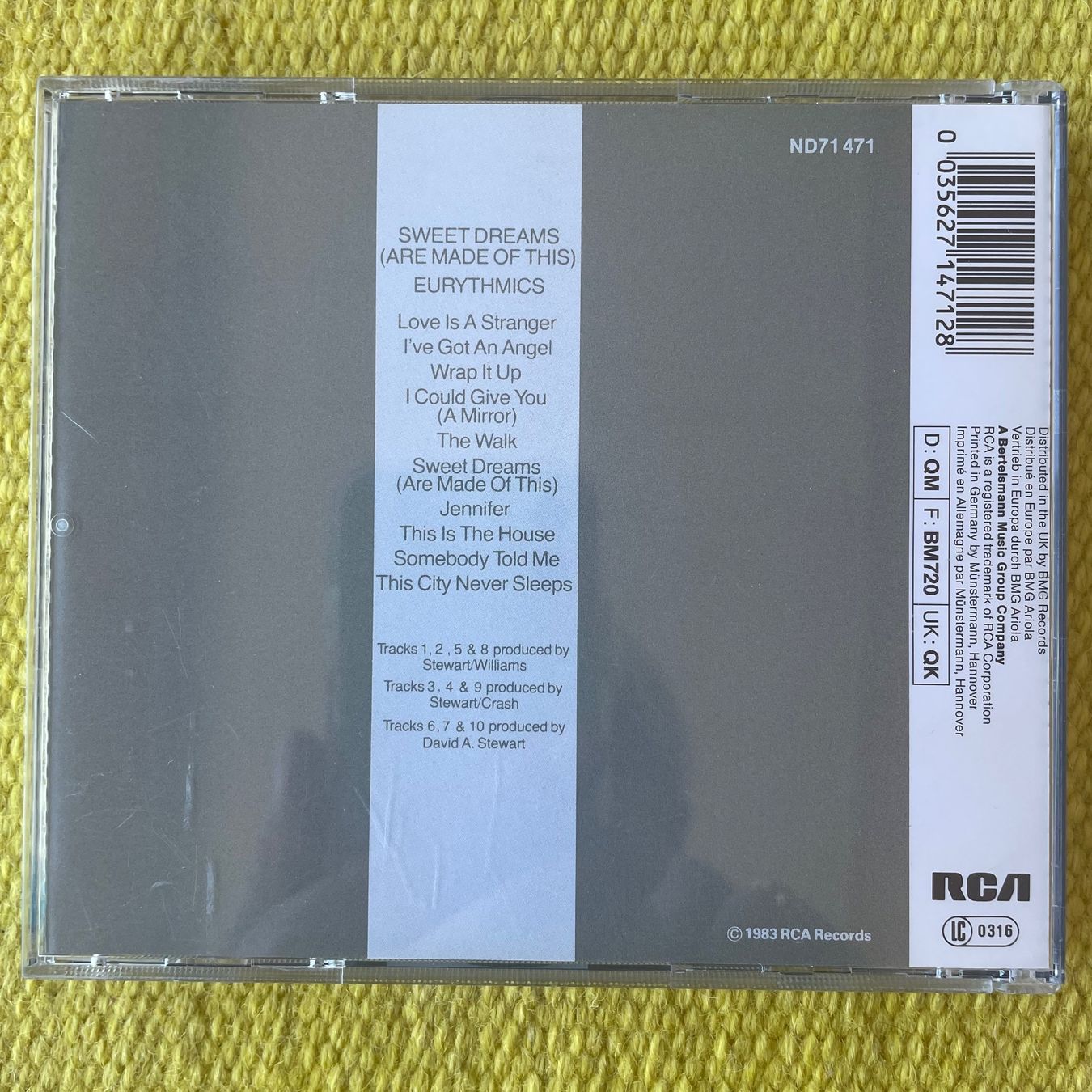 CD: EURYTHMICS-SWEET DREAMS – Usato da Rorschacherberg venduto da CD-Roli 1