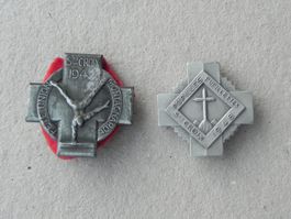 2 Sport Abzeichen Brosche Medaille Ste. Croix Waadt 1942 /48