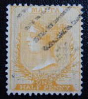Malta British Kat. 3a gest. 1882 Kat. 50 Euro sign.