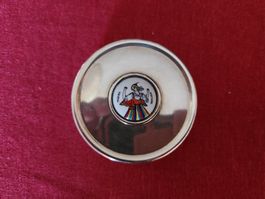 SILBERDOSE 925 SILBER mit PORZELLAN EMBLEM
