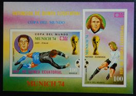 Guinea Ecuatorial Kat. Block 108 ** 1974 Fussball WM München